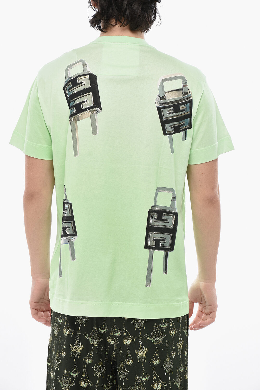 Givenchy 2850~Cotton Crewneck T-Shirt LOCK with Print, view 2