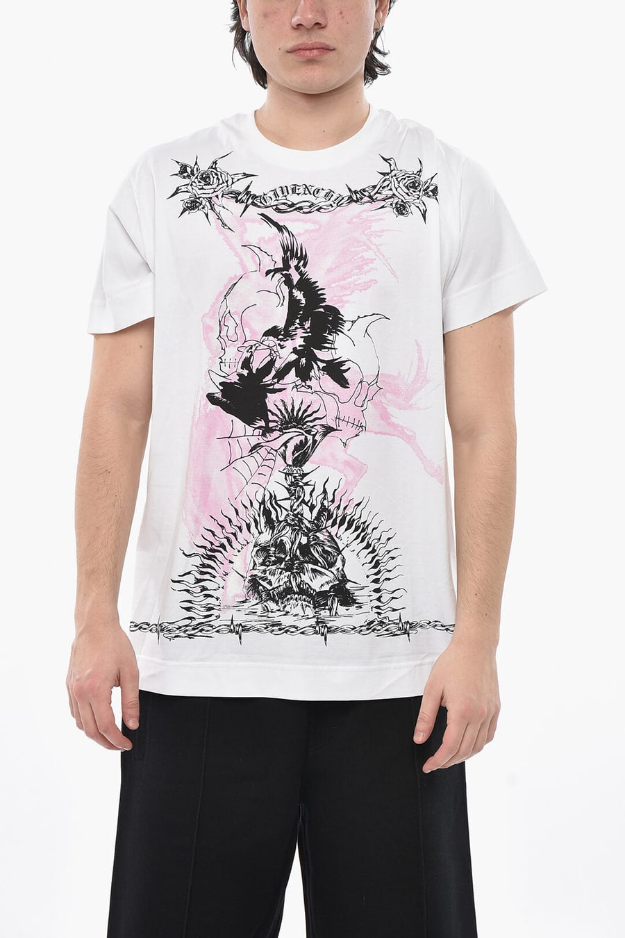 Givenchy 0130~Cotton Crewneck T-Shirt TATTOO with Print