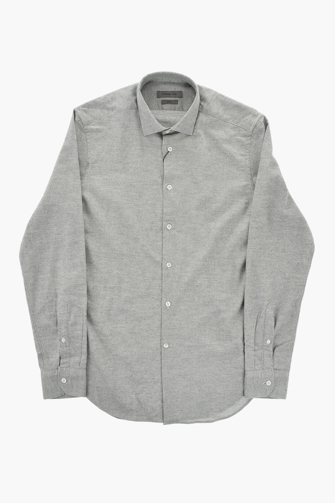 Corneliani 2470~Slim Fit Flannel Shirt with French Collar