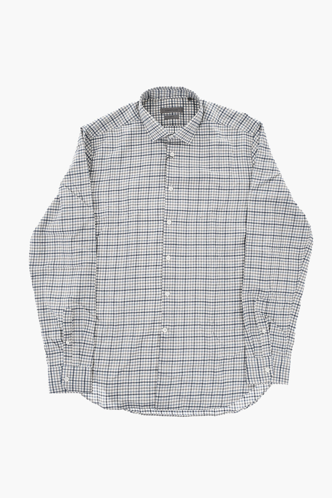 Corneliani 2405~Slim-Fit Cotton Flannel Checked Shirt