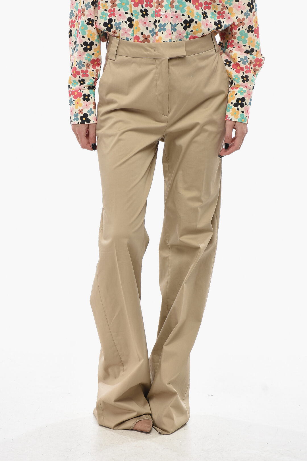 The Latest 2500~Poplin Chino Trousers with Belt Loops