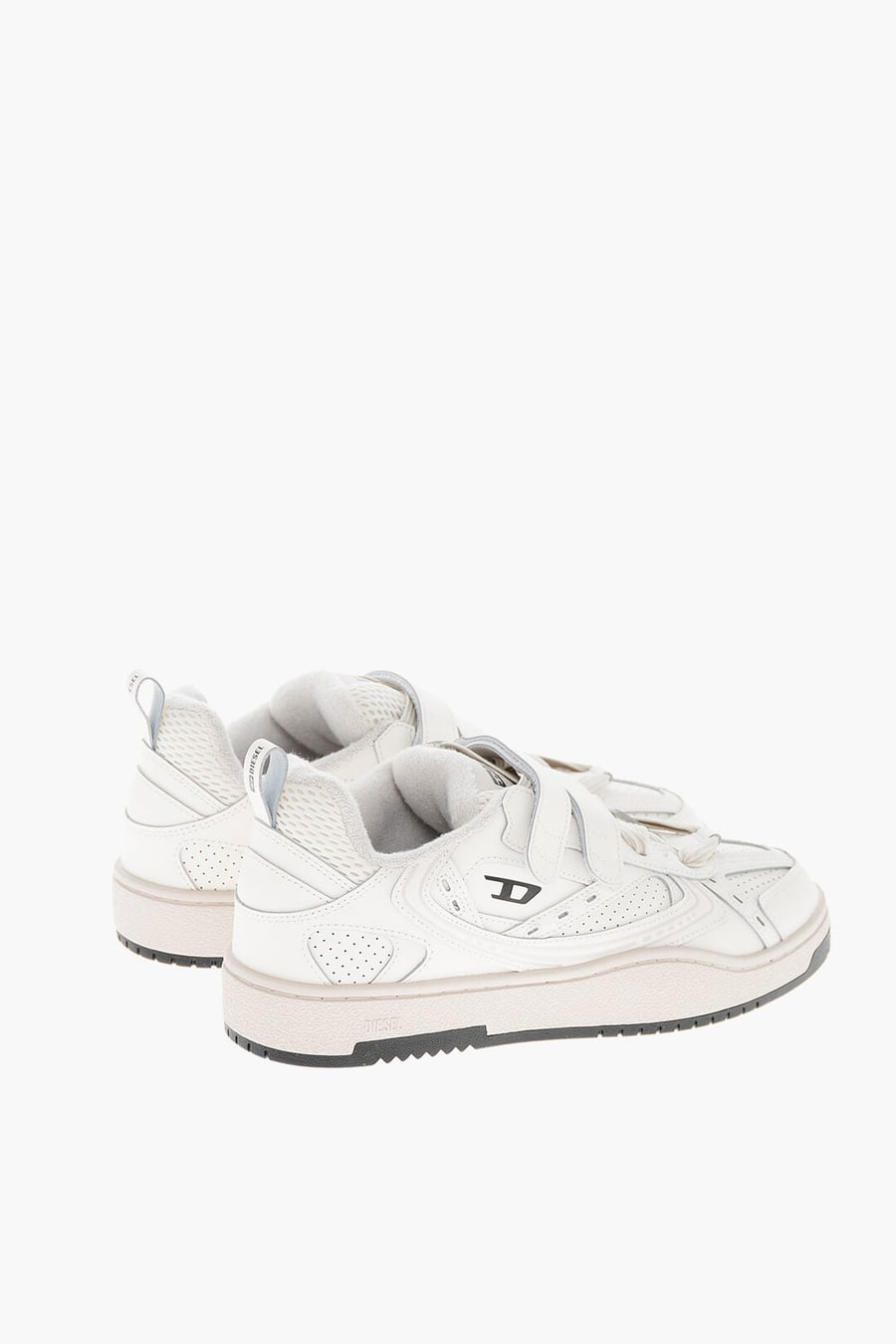 Diesel 0138~Leather Sneakers UKIYO with Laces and Velcro Closure