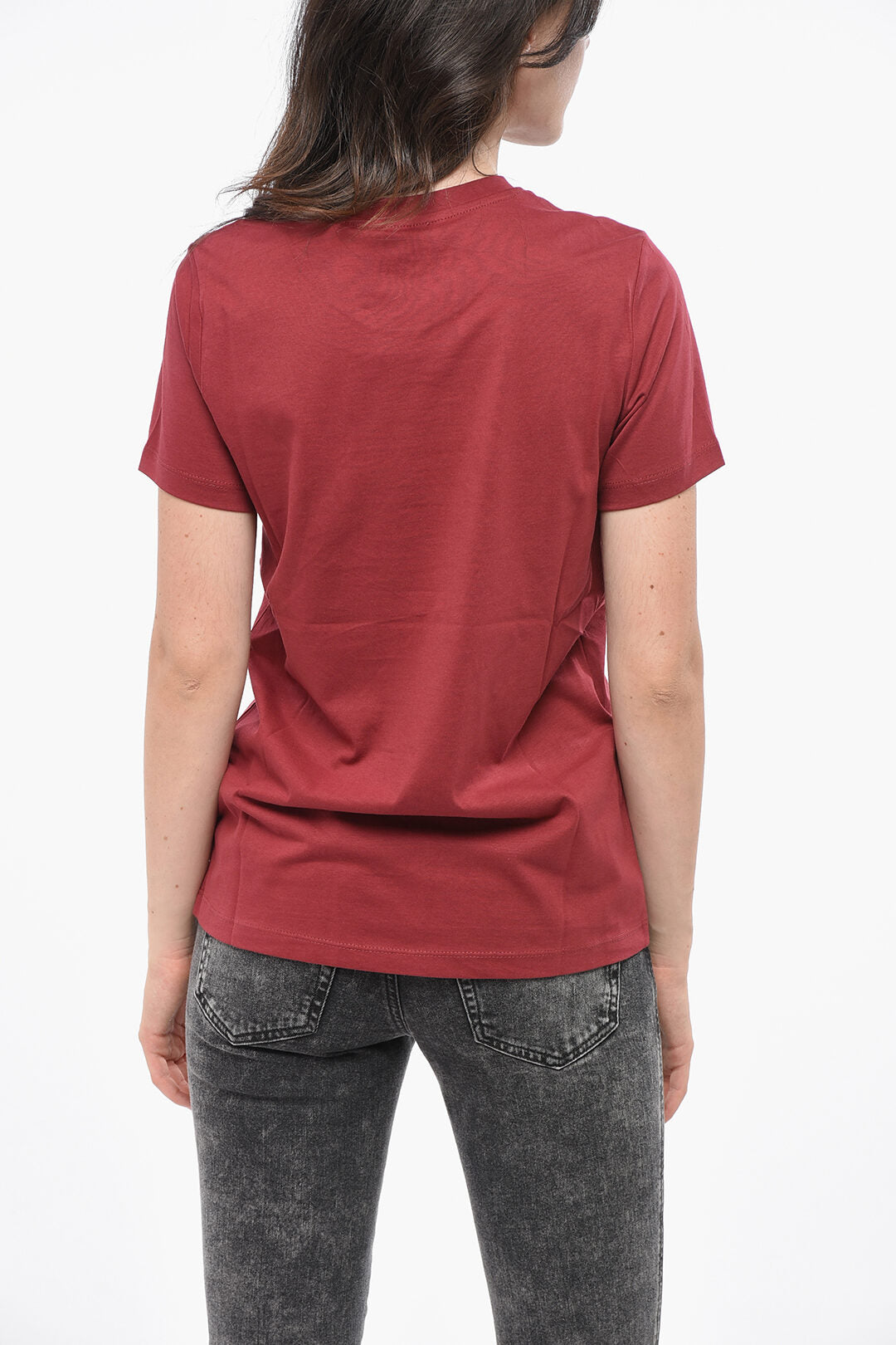 Diesel 2900~Cotton Crewneck T-Shirt SILY with Lamé Logo, view 2