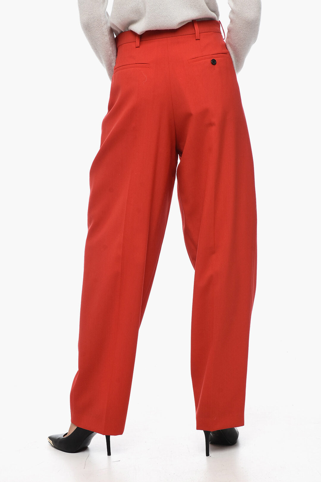 Marni 2550~Loose-Fit Wool Trousers with Pleats, view 2