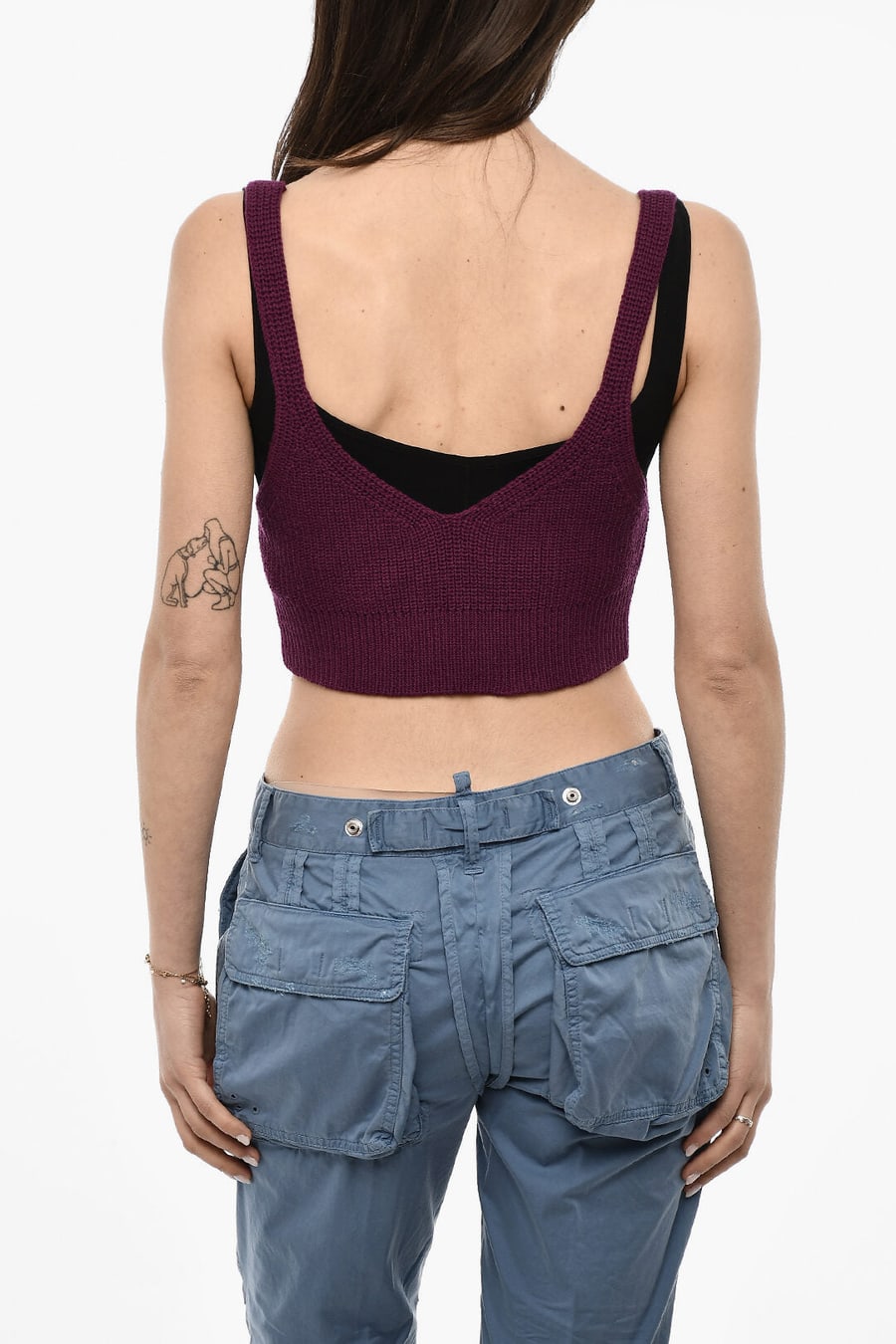 Dsquared2 2550~Wool Cropped Knit Top, view 2