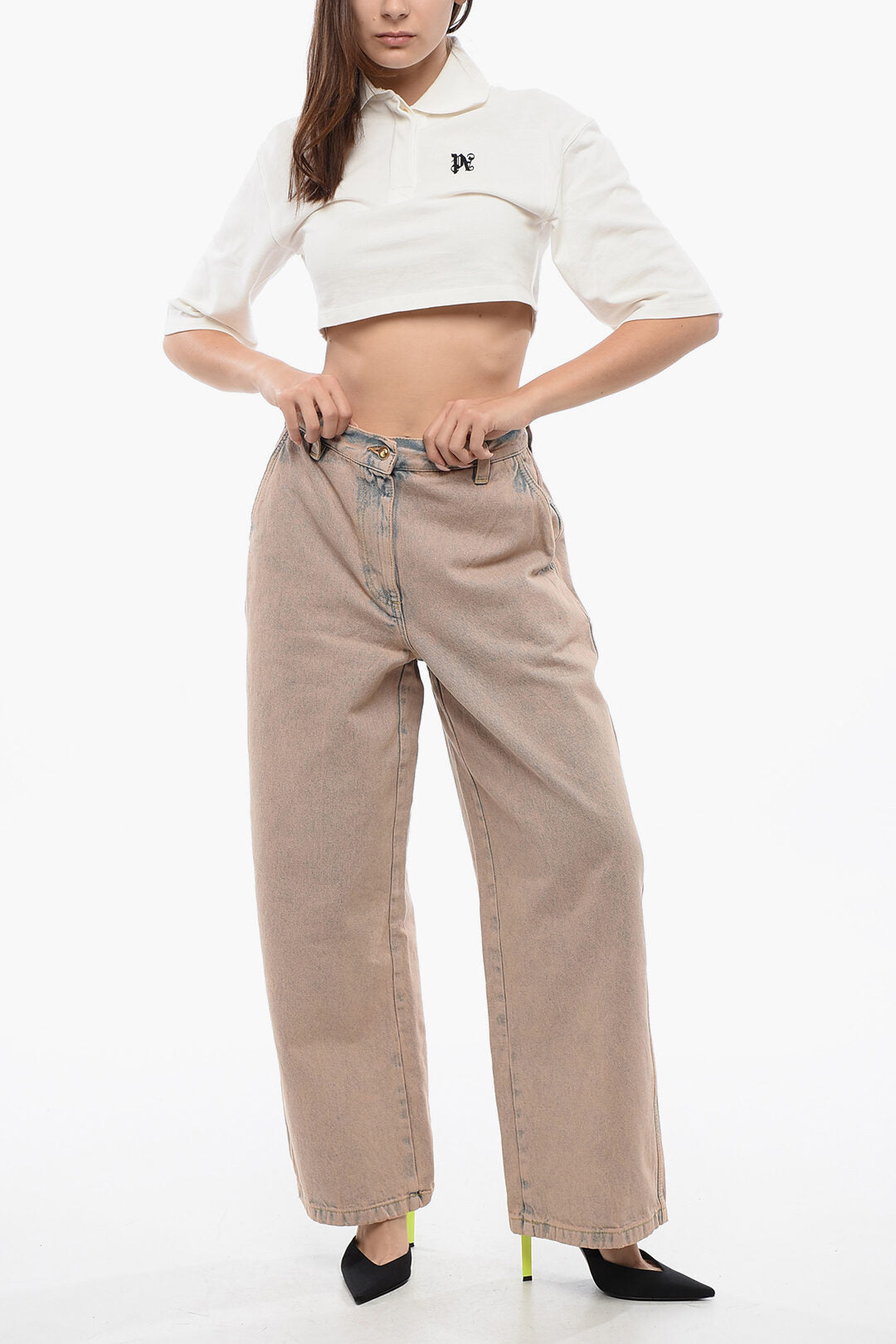 Palm Angels 2950~Wide Fit Jeans OVERDYE Two-Tone, view 2