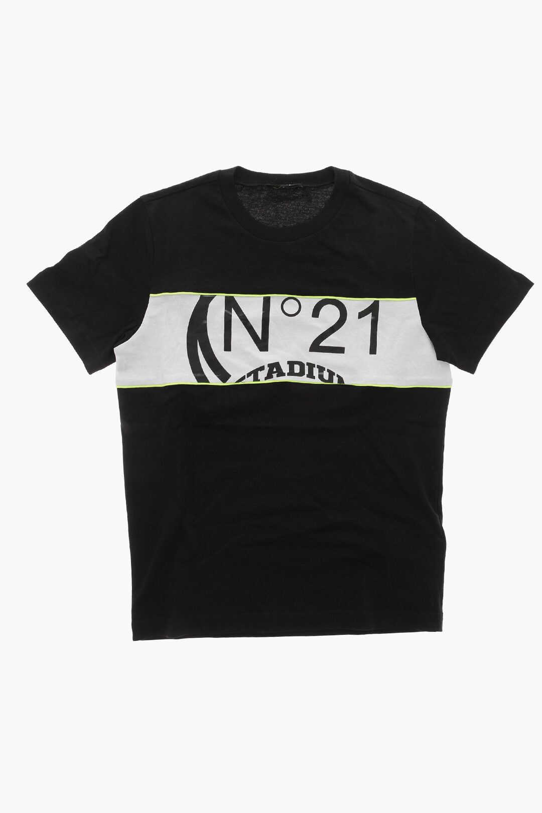 N.21 Kids 3500~Cotton Crewneck T-Shirt with Contrasting Band