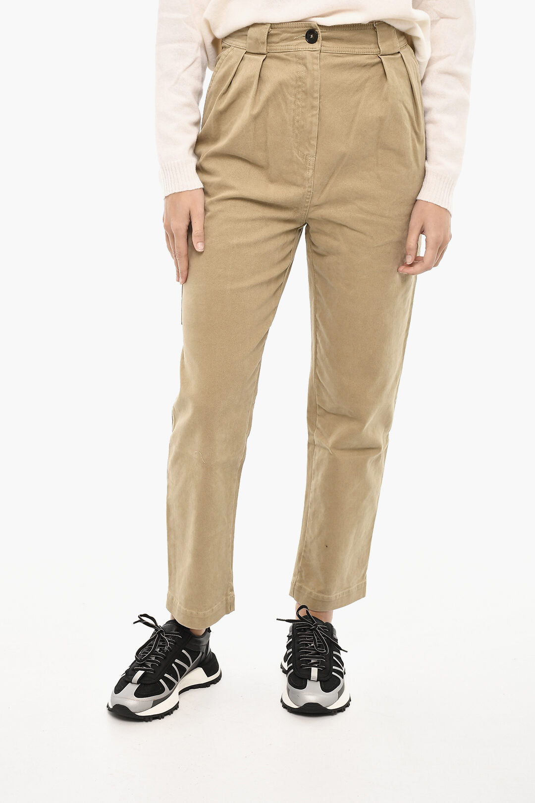 Woolrich 2500~Double-Pleat Cotton Twill Trousers