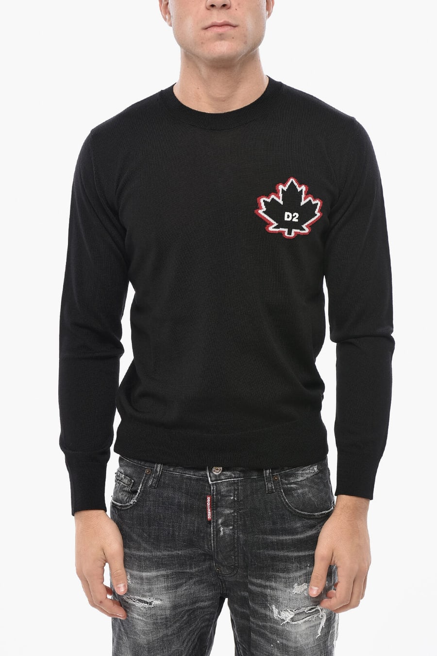 Dsquared2 3500~Virgin Wool Crewneck Sweater LEAF