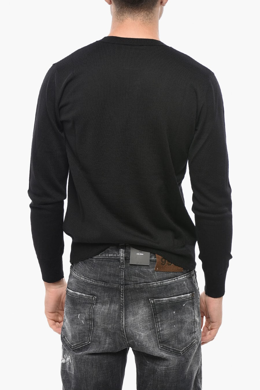Dsquared2 3500~Virgin Wool Crewneck Sweater LEAF, view 2