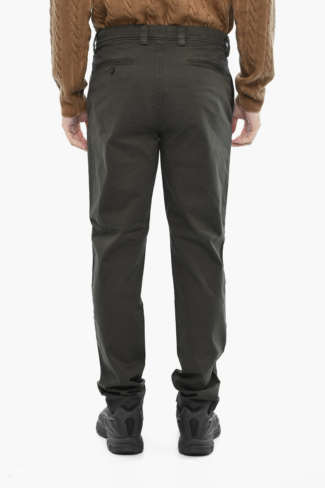 Woolrich 2850~Straight-Leg Chino Pants With Logo Button