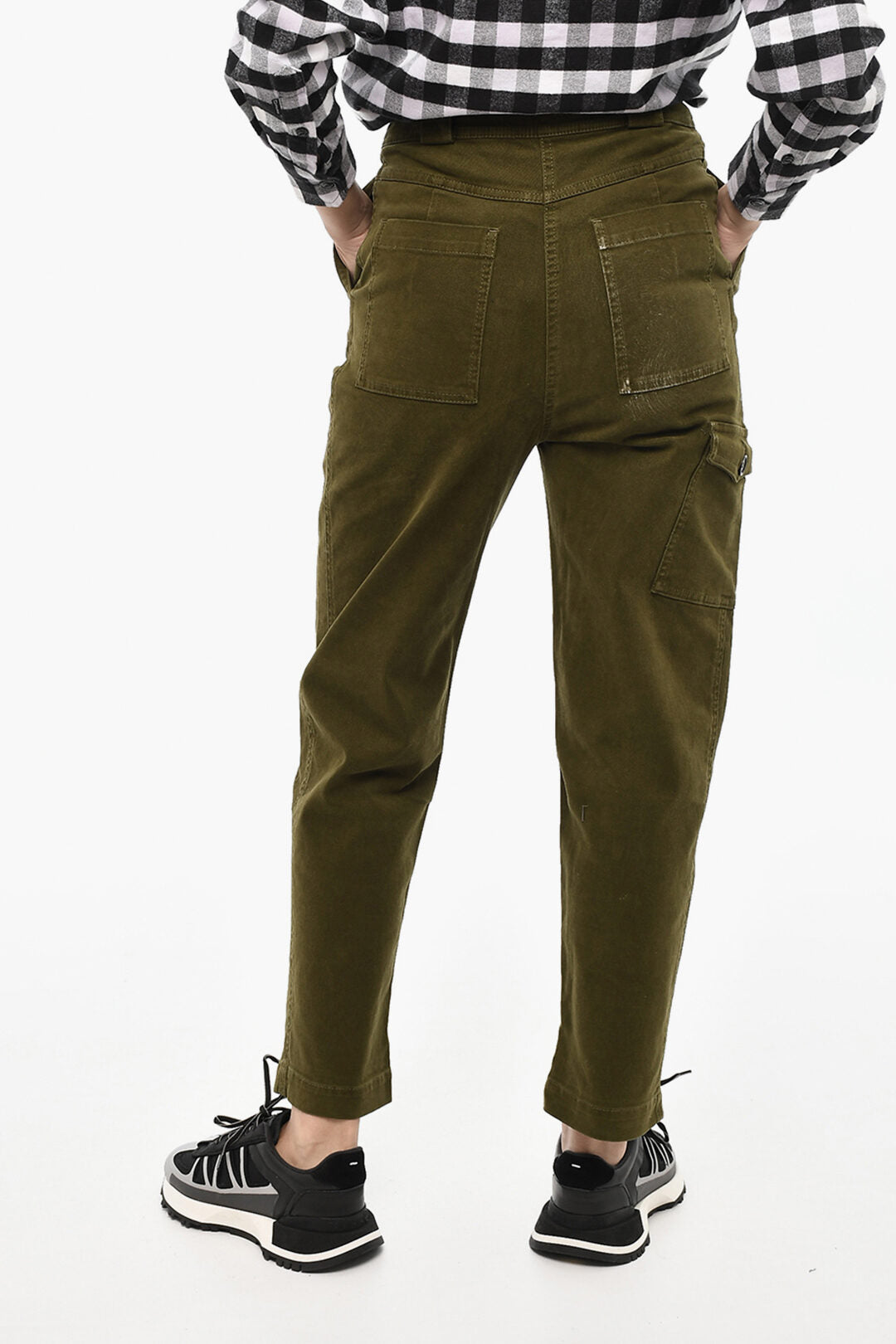 Woolrich 2800~Double-Pleat Cotton Twill Cargo Trousers