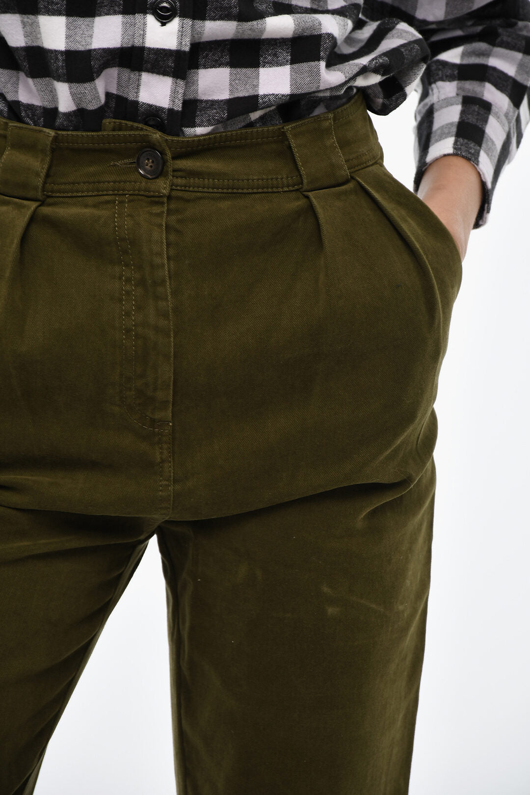 Woolrich 2800~Double-Pleat Cotton Twill Cargo Trousers, view 2