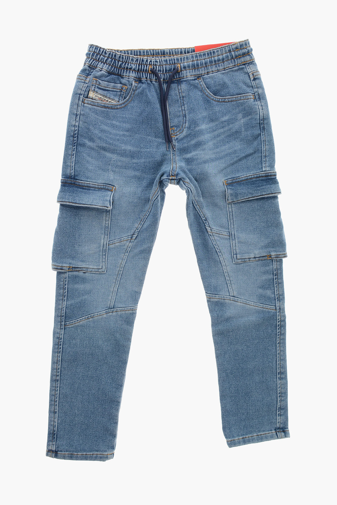 Diesel Kids 2750~Denim Cargo Jeans URSY Mid Wash 13cm