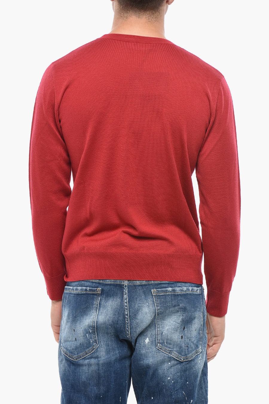 Dsquared2 2550~Virgin Wool Crewneck Sweater LEAF, view 2
