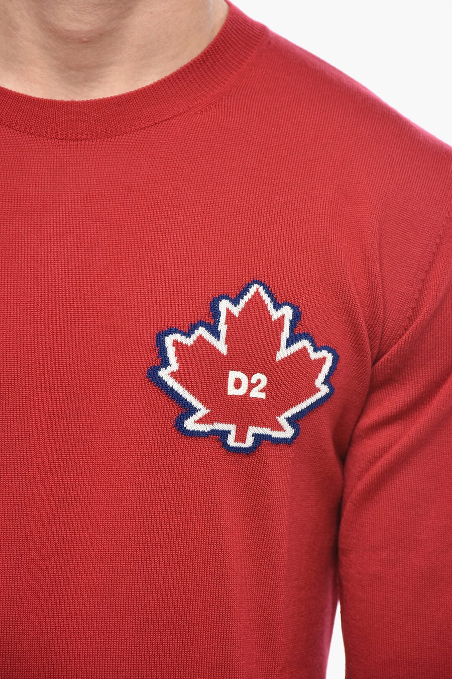 Dsquared2 2550~Virgin Wool Crewneck Sweater LEAF, view 3
