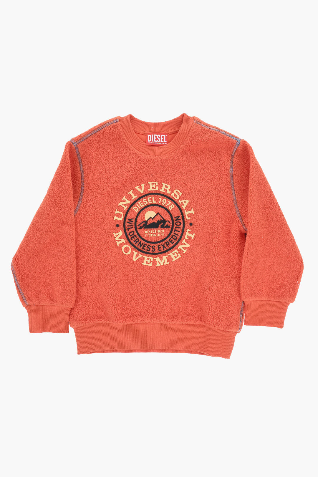Diesel Kids 2950~Fleece Crewneck Sweatshirt with Embossed Print