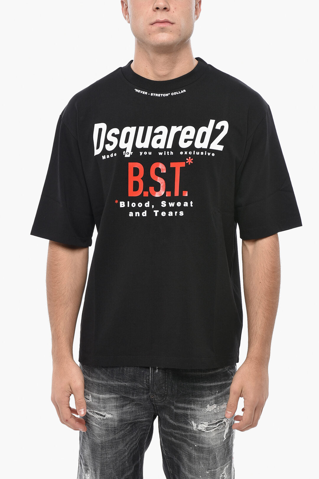 Dsquared2 3500~Cotton Crewneck T-Shirt BST with Print