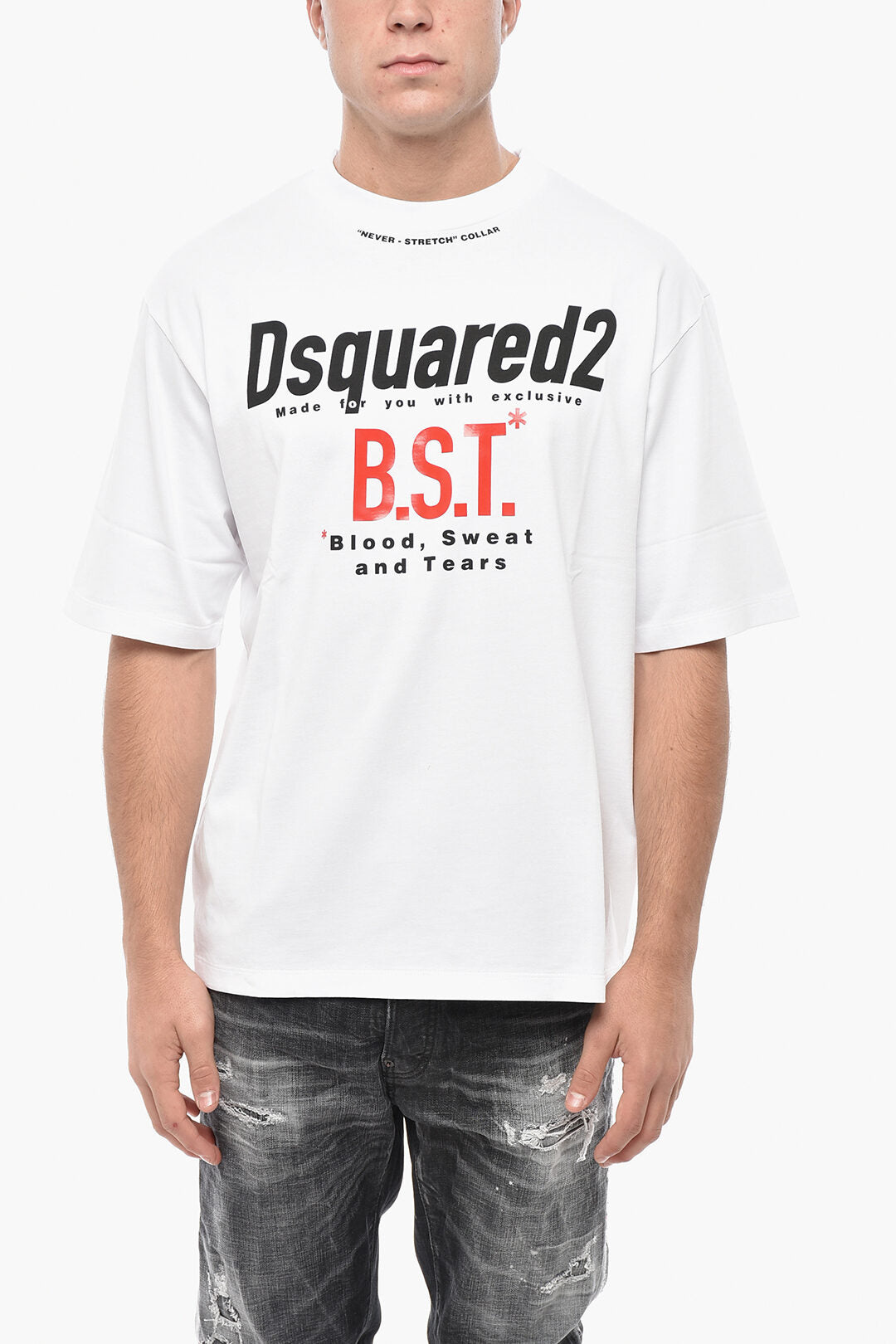 Dsquared2 2405~Cotton Crewneck T-Shirt BST with Print