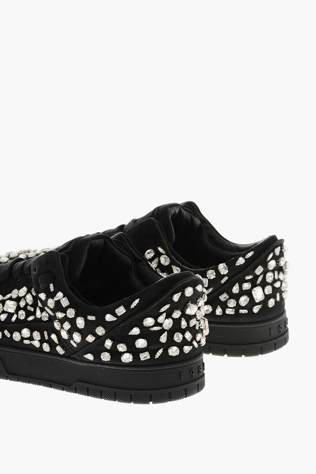 1989 Studio 3500~Low Leather Sneakers Embellished with Crystals