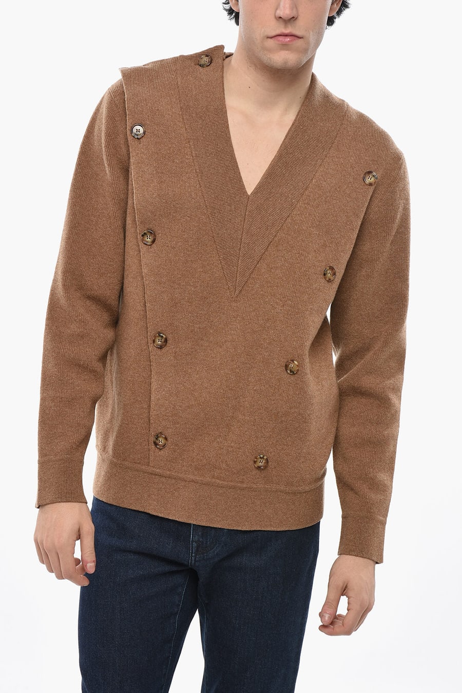 Burberry 2405~Wool-Blend V-Neck Sweater