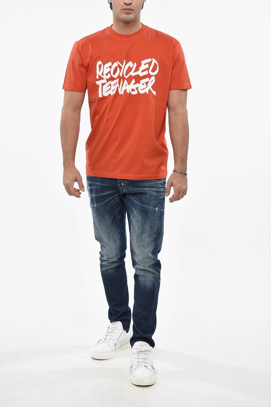 Dsquared2 2950~Solid Crewneck T-Shirt, view 4