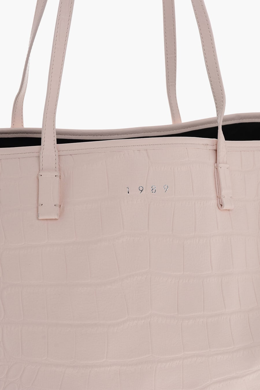 1989 Studio 3050~Crocodile-Effect Leather Tote Bag, view 3