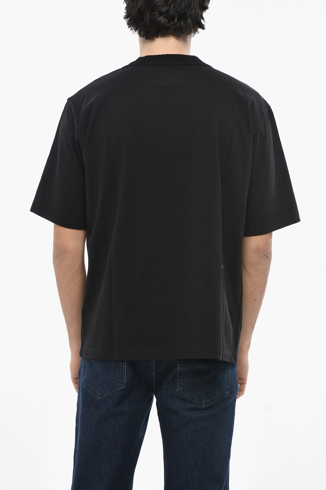 Dsquared2 3500~Cotton Crewneck Loose Fit T-Shirt in Solid Color, view 2