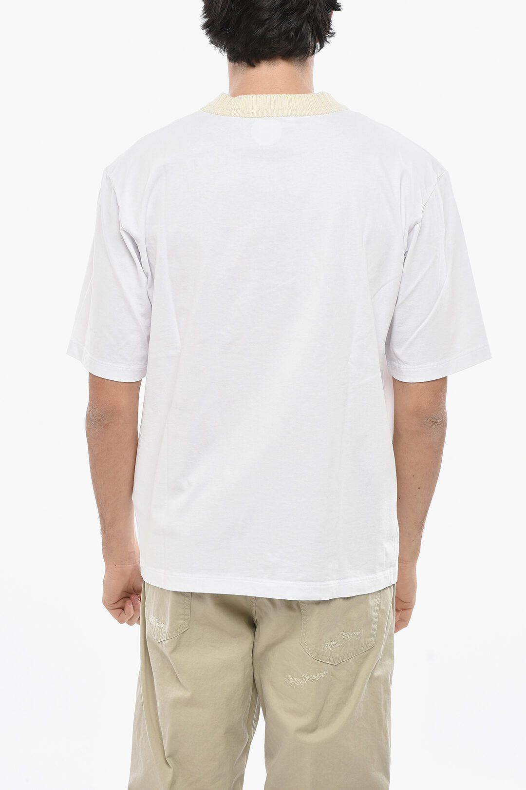 Dsquared2 2405~Cotton Crewneck T-Shirt LOOSE FIT with Ribbed Trims, view 2