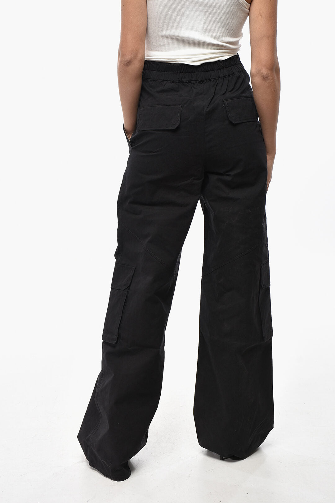 The Andamane 3500~Cotton Casual Pants SARAH with Buttons, view 2