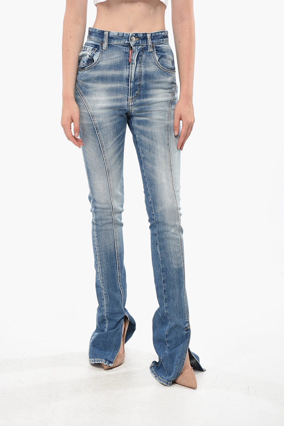 Dsquared2 2405~ICON Slim Fit Jeans TRUMPET With 22 cm Ankle Slit