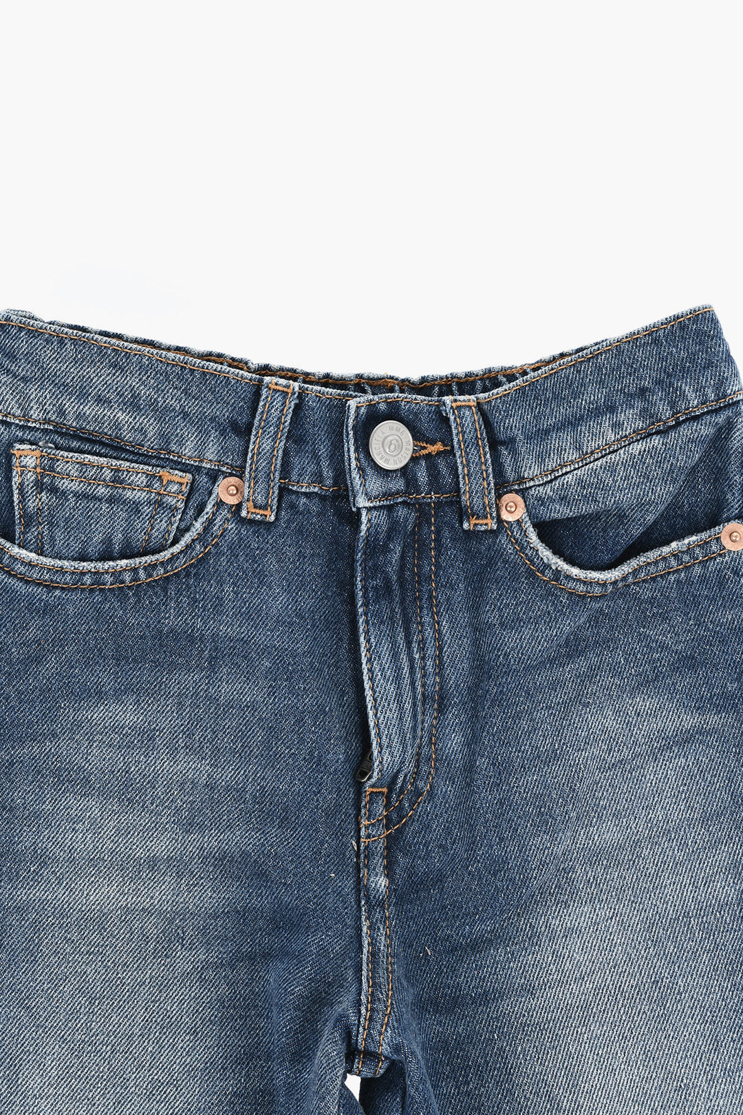 Maison Margiela Kids 2405~MM6 Straight-Leg Jeans with Ankle Slit, view 2