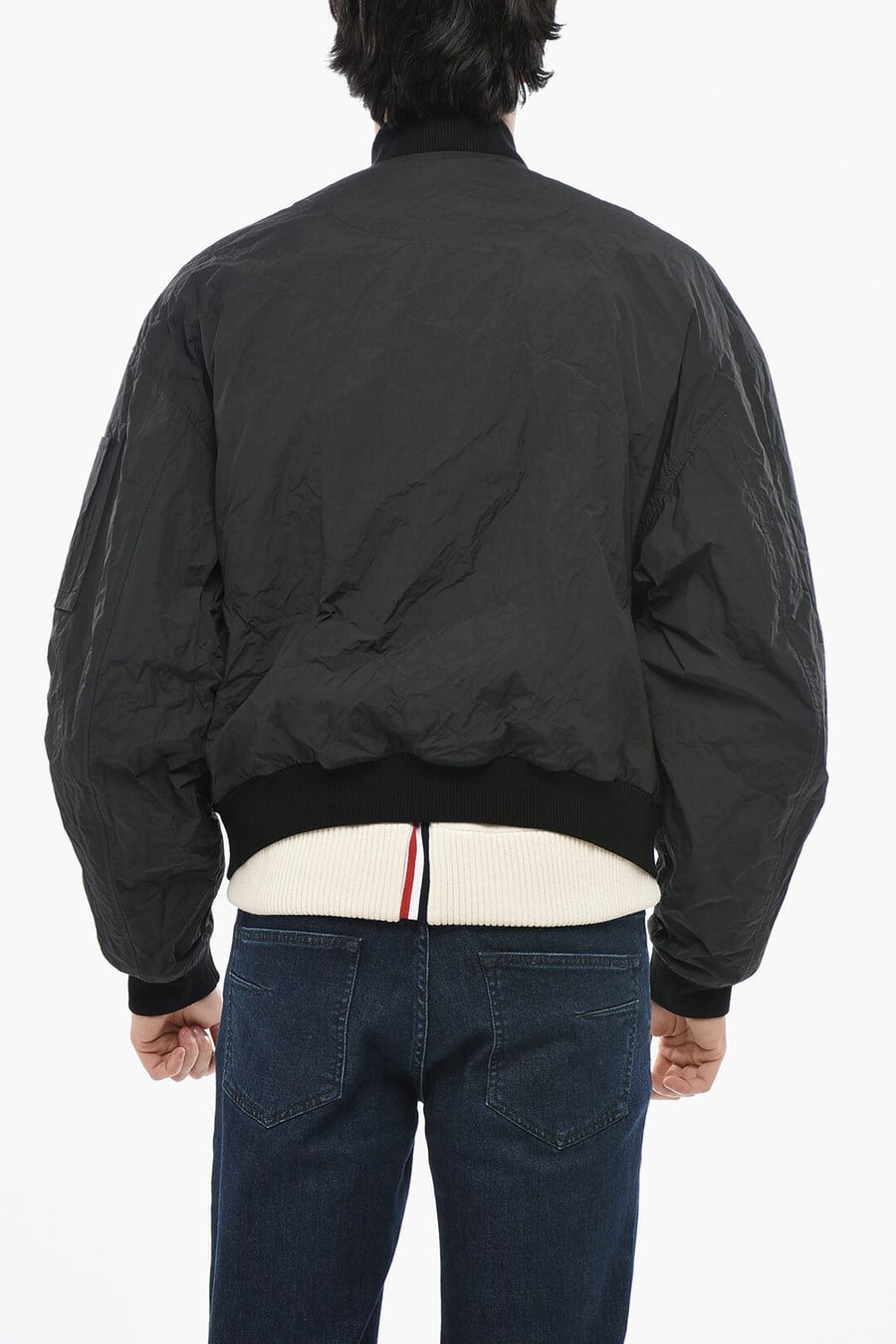 Dsquared2 3500~Solid-Color Bomber with Maxi Front Pockets, view 2