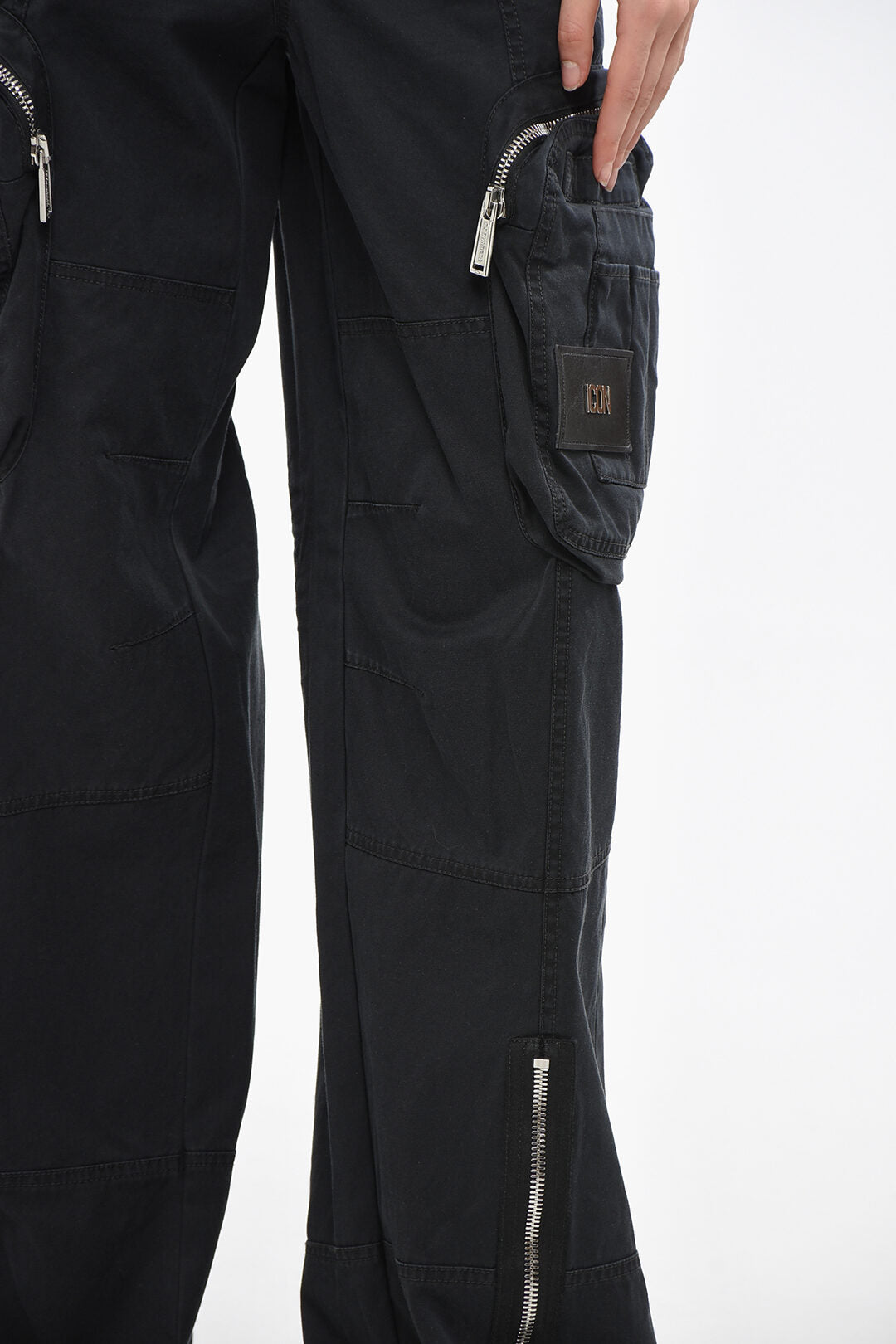 Dsquared2 3500~ICON Baggy-Fit Cargo Pants with Ankle Zip, view 2