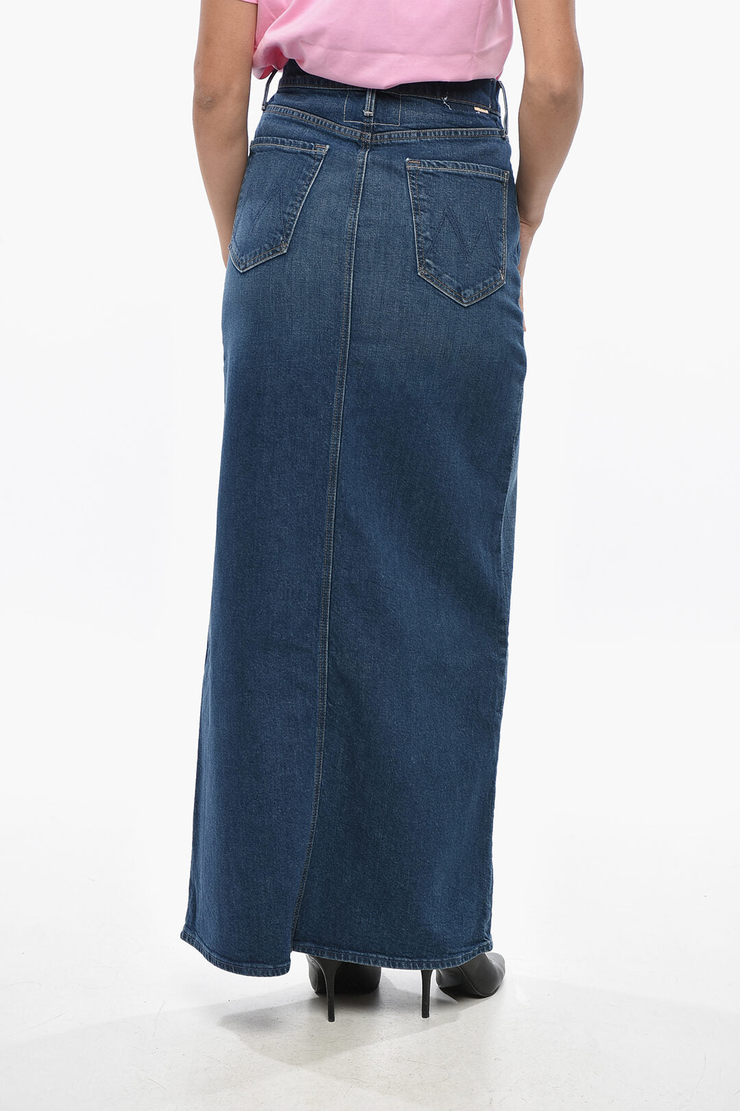 Mother 2405~Denim Maxi Skirt THE BOMBSHELL with Front Slit
