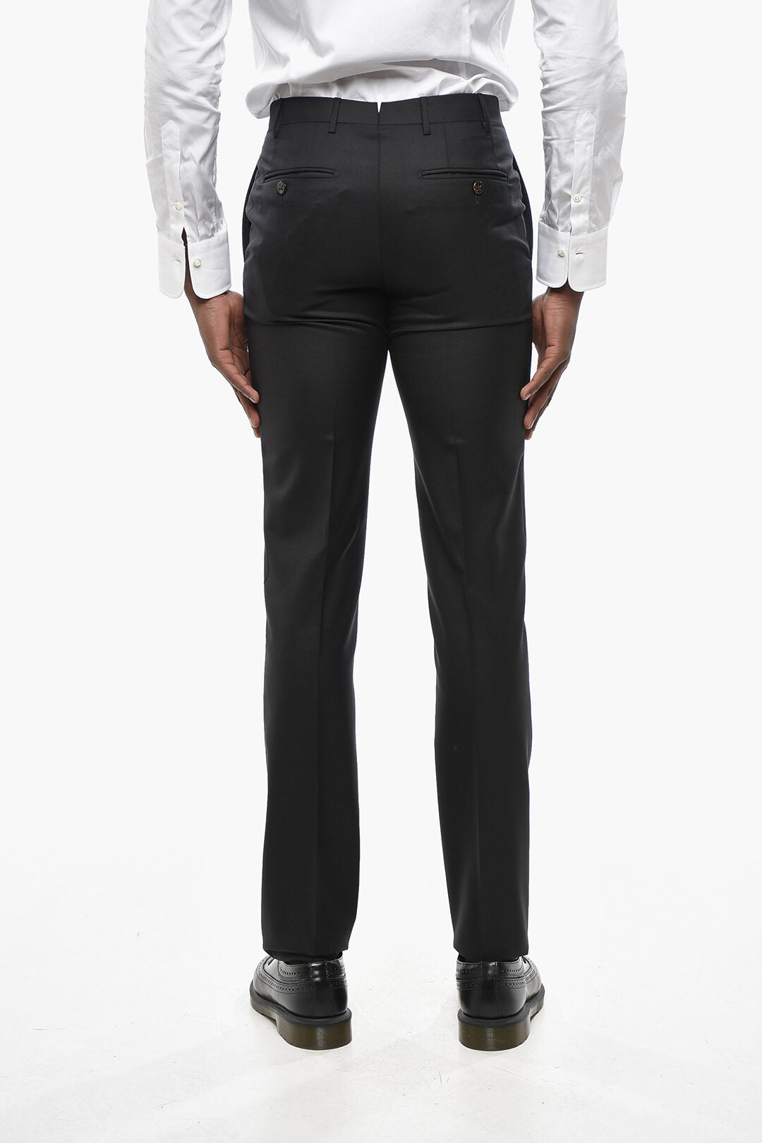 Corneliani 3500~Solid Virgin Wool Trousers, view 2