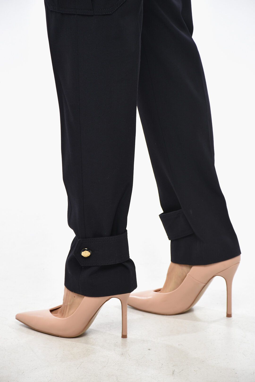 Alexander McQueen 2405~Wool-Blend Cargo Trousers with Ankle Martingale, view 2