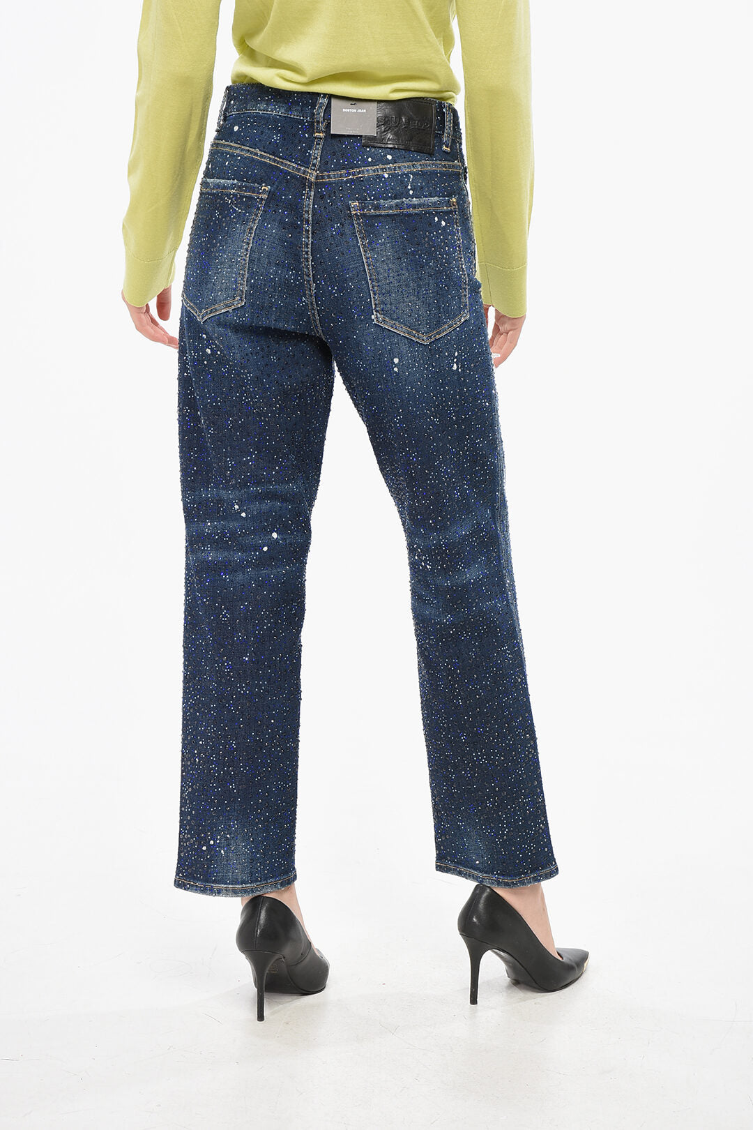 Dsquared2 2405~Jeans Acid-Wash Effect BOSTON with Strass 19cm, view 2