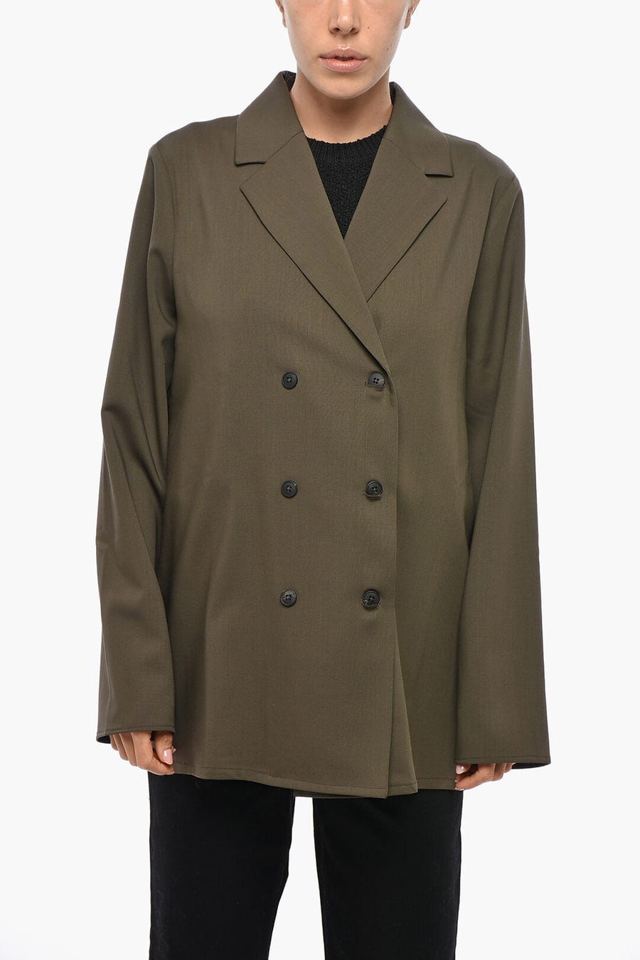 Rohe 2405~Unlined Double-Breasted Blazer Without Pockets