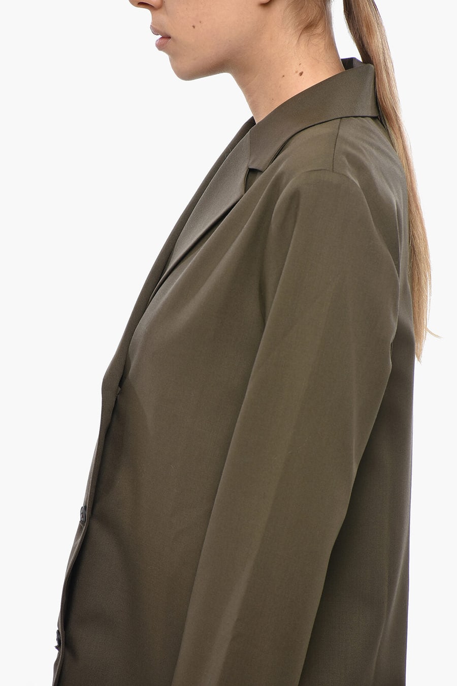 Rohe 2405~Unlined Double-Breasted Blazer Without Pockets, view 2