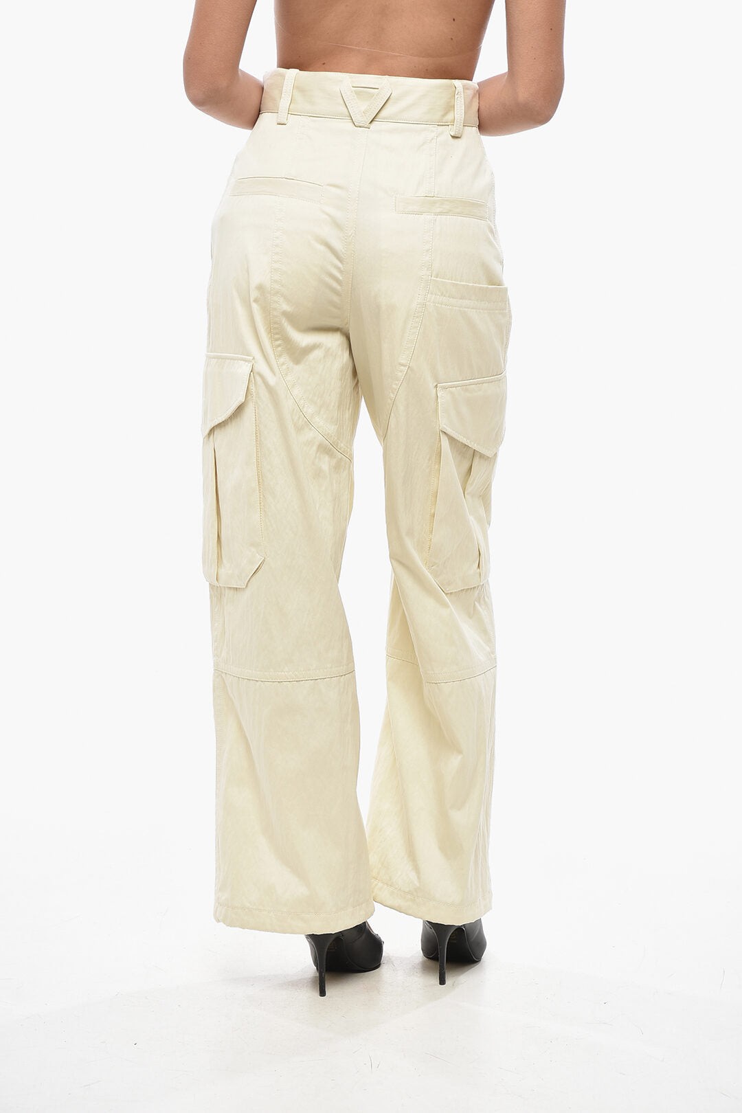 Bottega Veneta 3000~Cotton-Blend Cargo Pants with Drawstring Hem, view 2