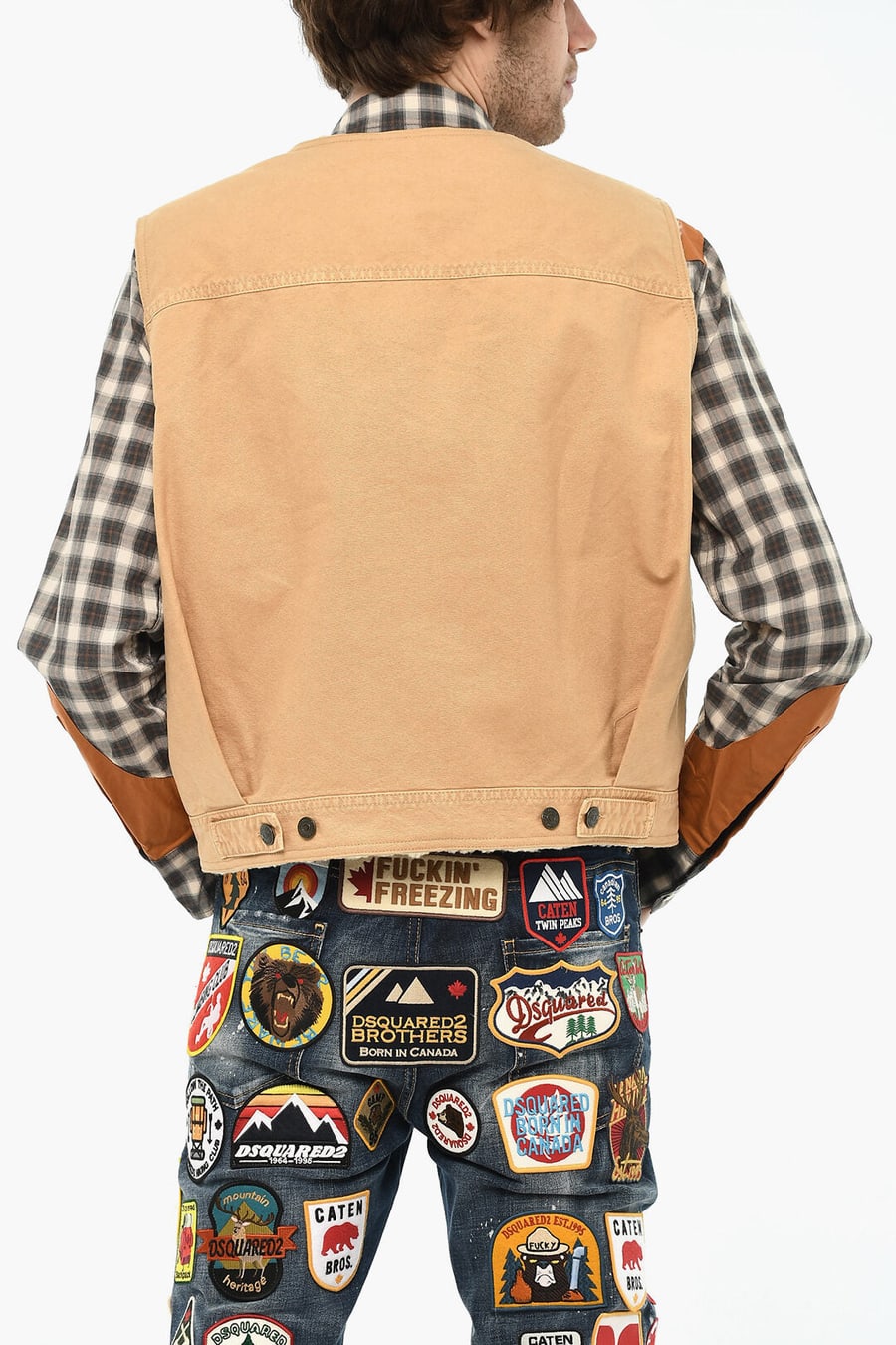 Dsquared2 2500~Sleeveless Jacket With Logo Buttons, view 2