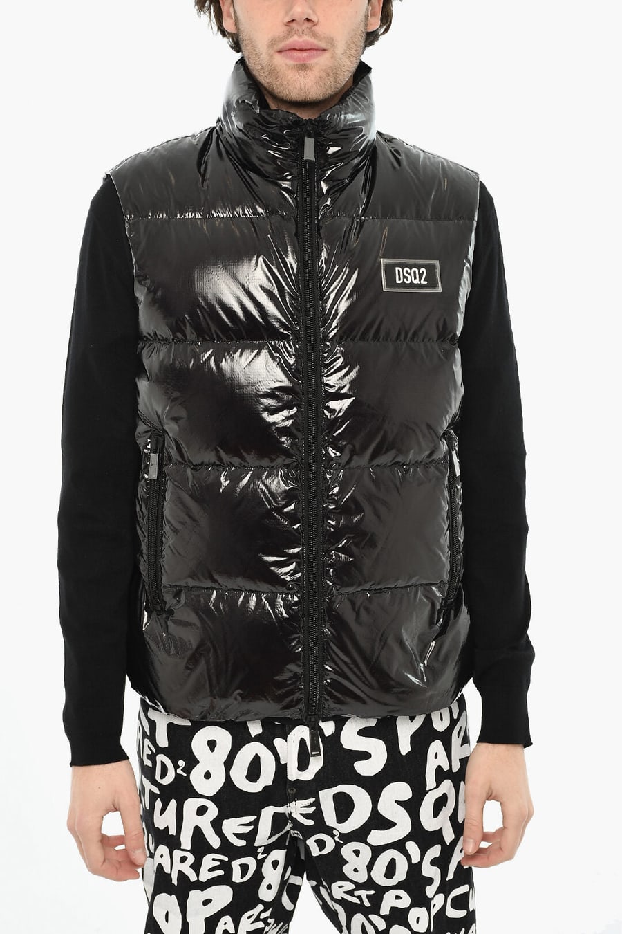 Dsquared2 3500~Sleeveless Shiny Nylon Down Jacket