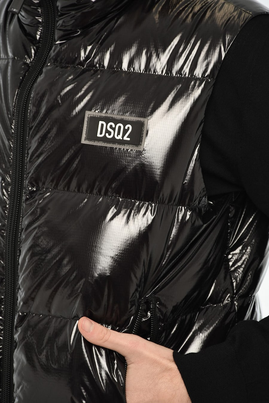 Dsquared2 3500~Sleeveless Shiny Nylon Down Jacket, view 3