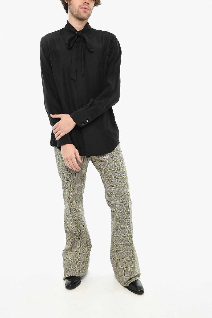 Dsquared2 3500~Silk Shirt With Bow Collar, view 4