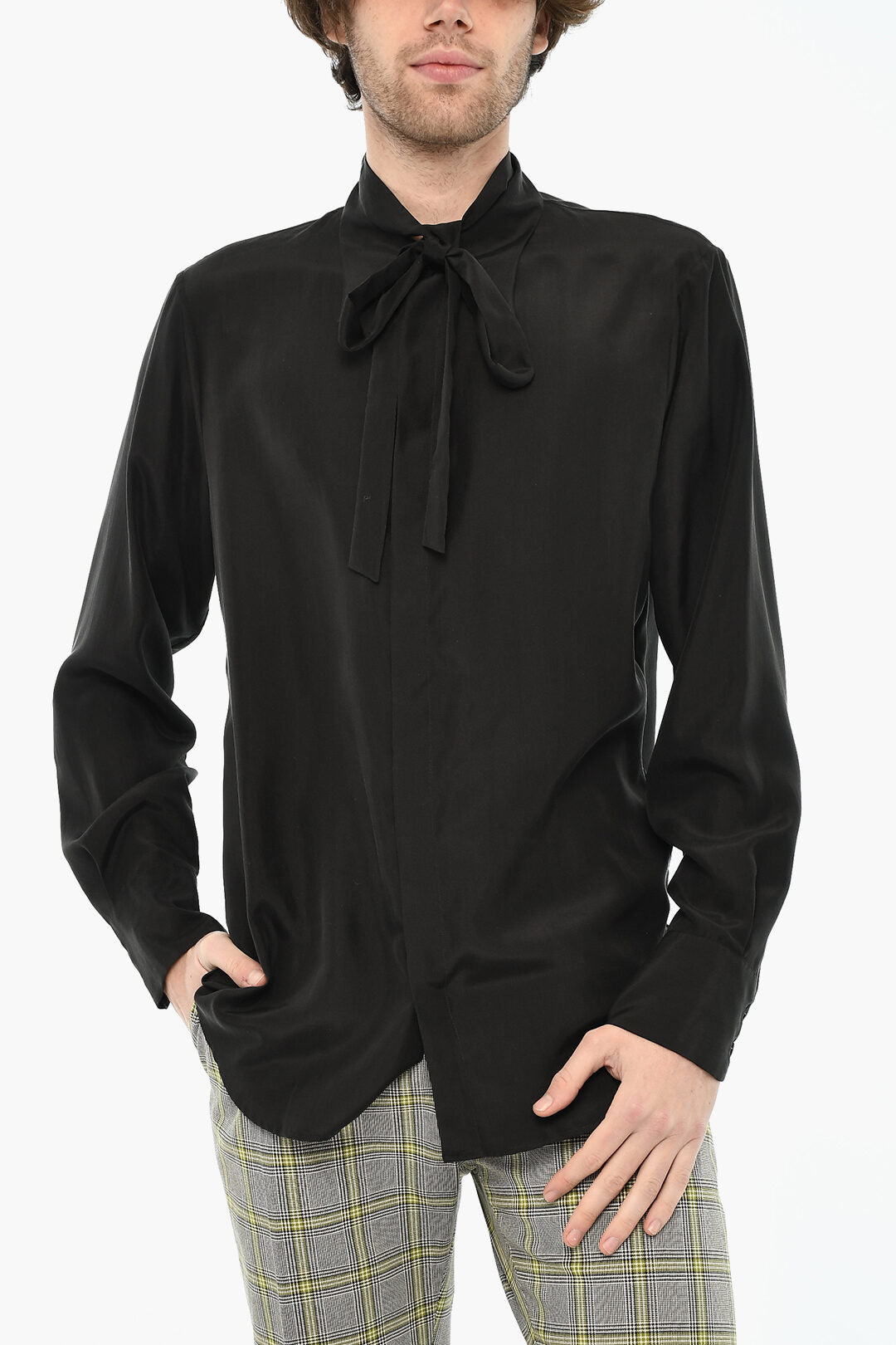 Dsquared2 3500~Silk Shirt With Bow Collar