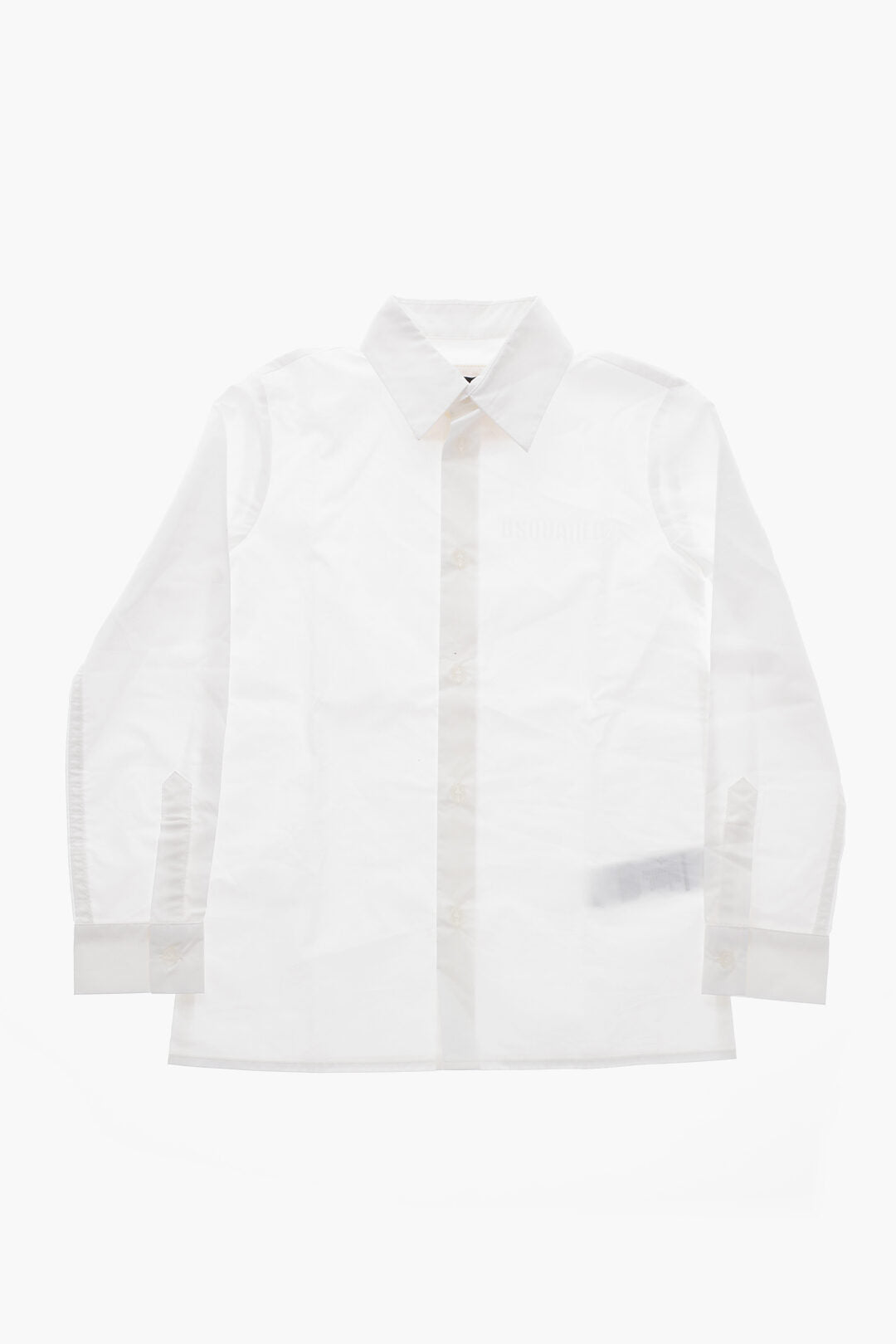 Dsquared2 Kids 2405~Poplin Shirt with French Collar and Tonal Logo
