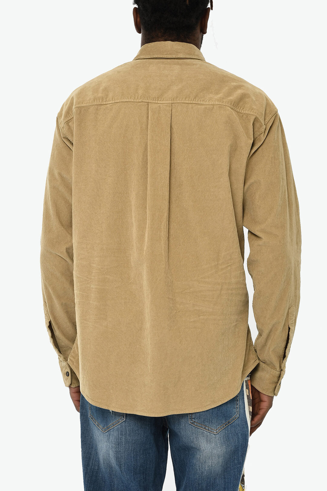 Dsquared2 2500~Ribbed Velour Overshirt with Double Chest Pocket, view 2