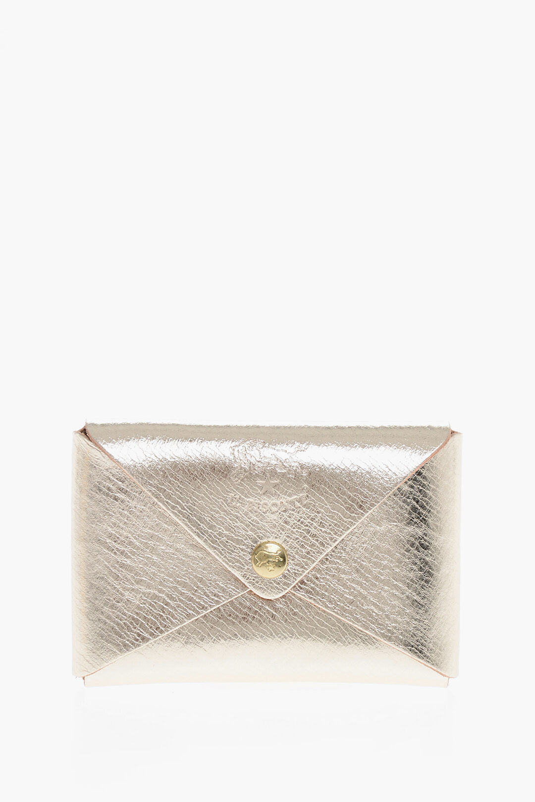 Il Bisonte 3300~Gold-Effect Hammered Leather Coin Purse