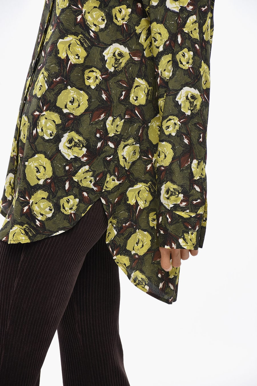 P.A.R.O.S.H. 3250~Silk Blouse SOLEX with Floral Pattern